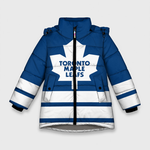 Зимняя куртка для девочек 3D Toronto Maple Leafs, цвет светло-серый