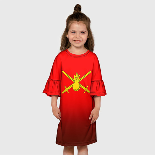 Детское платье 3D Сухопутные войска, цвет 3D печать - фото 4