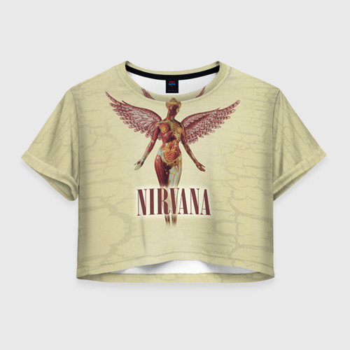 Женская футболка Crop-top 3D Nirvana, цвет 3D печать