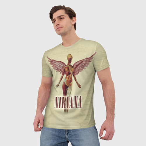 Мужская футболка 3D Nirvana, цвет 3D печать - фото 3