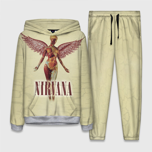 Женский костюм с толстовкой 3D Nirvana, цвет меланж