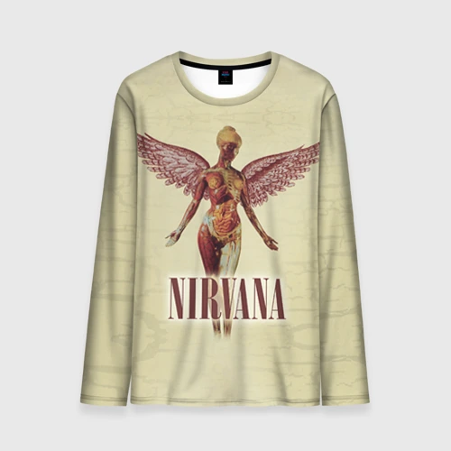 Мужской лонгслив 3D Nirvana