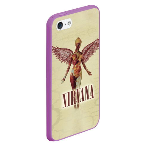 Чехол для iPhone 5/5S матовый Nirvana, цвет фиолетовый - фото 3