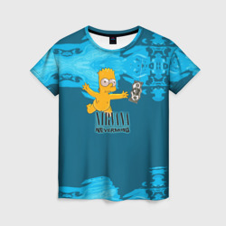 Женская футболка 3D Nirvana & Simpson
