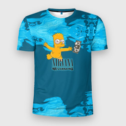 Мужская футболка 3D Slim Nirvana & Simpson