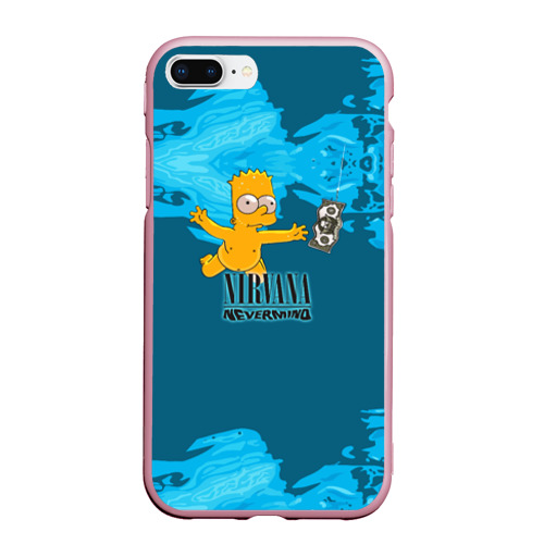 Чехол для iPhone 7Plus/8 Plus матовый Nirvana & Simpson, цвет розовый