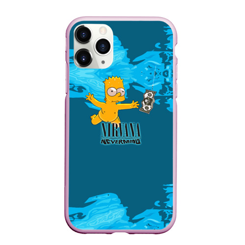 Чехол для iPhone 11 Pro матовый Nirvana & Simpson, цвет розовый