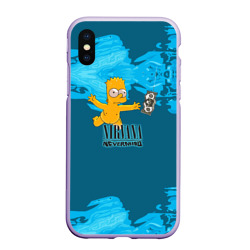 Чехол для iPhone XS Max матовый Nirvana & Simpson