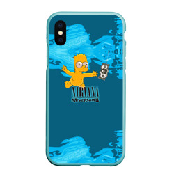 Чехол для iPhone XS Max матовый Nirvana & Simpson