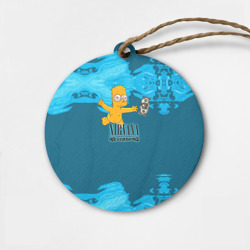 Деревянная игрушка круг Nirvana & Simpson