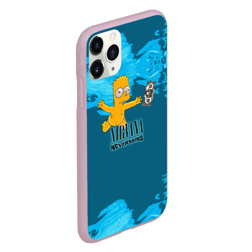 Чехол для iPhone 11 Pro матовый Nirvana & Simpson, цвет розовый - фото 3