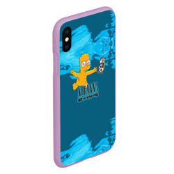 Чехол для iPhone XS Max матовый Nirvana & Simpson - фото 2