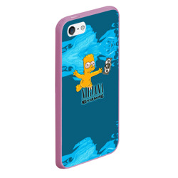 Чехол для iPhone 5/5S матовый Nirvana & Simpson - фото 2
