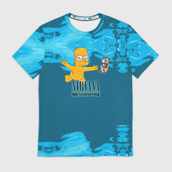 Мужская футболка 3D Nirvana & Simpson