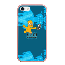 Чехол для iPhone 7/8 матовый Nirvana & Simpson