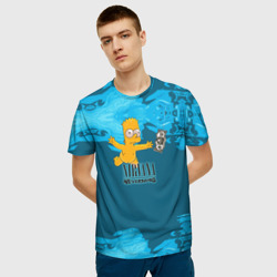 Мужская футболка 3D Nirvana & Simpson
