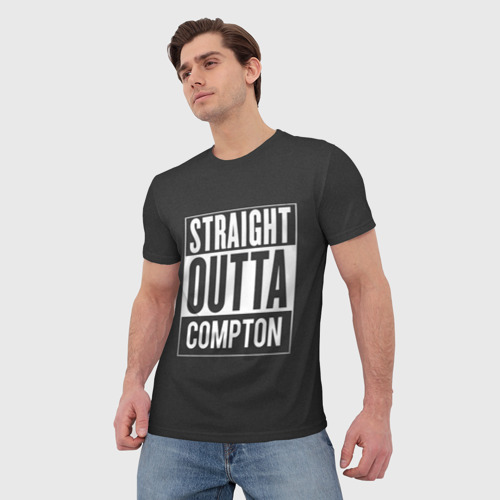 Мужская футболка 3D Straight Outta Compton, цвет 3D печать - фото 3