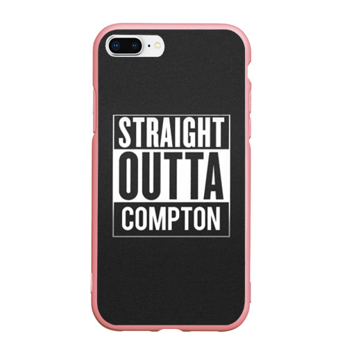 Чехол для iPhone 7Plus/8 Plus матовый Straight Outta Compton, цвет баблгам