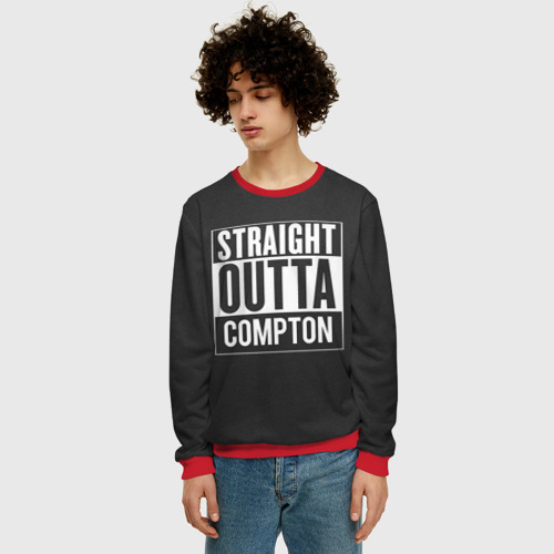 Мужской свитшот 3D Straight Outta Compton, цвет красный - фото 3