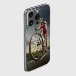 Чехол для iPhone 15 Pro силиконовый с защитой камеры МТБ - фото 2