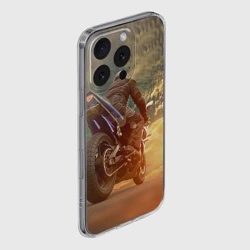 Чехол для iPhone 16 Pro Max силиконовый с защитой камеры Мото - фото 2