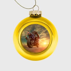 Ёлочный шар стеклянный/пластиковый Мото