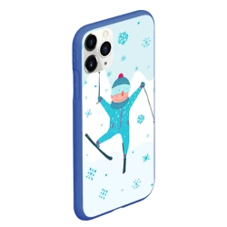 Чехол для iPhone 11 Pro Max матовый Лыжник - фото 2