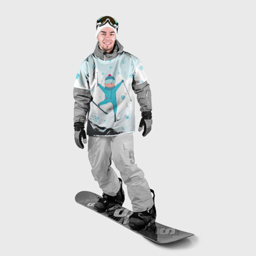Накидка на куртку 3D Лыжник, цвет 3D печать - фото 3