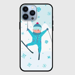 Чехол для iPhone 13 Pro Max Лыжник