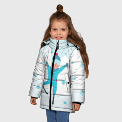 Зимняя куртка для девочек 3D Лыжник - фото 2
