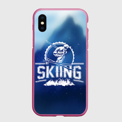 Чехол для iPhone XS Max матовый Лыжный спорт