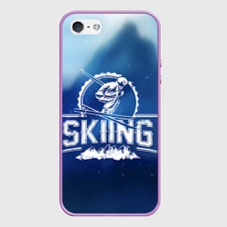 Чехол для iPhone 5/5S матовый Лыжный спорт