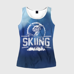 Женская майка 3D Лыжный спорт