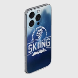 Чехол для iPhone 16 Pro силиконовый с защитой камеры Лыжный спорт - фото 2