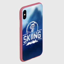 Чехол для iPhone XS Max матовый Лыжный спорт - фото 2
