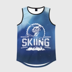 Мужская спортивная майка 3D Лыжный спорт