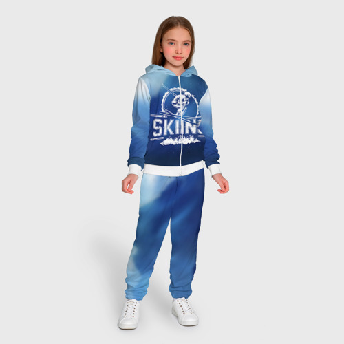 Детский 3D костюм с принтом Лыжный спорт, вид сбоку #3
