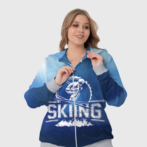 Женский костюм 3D Лыжный спорт, цвет меланж - фото 7