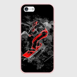 Чехол для iPhone 5/5S матовый Сноубордист