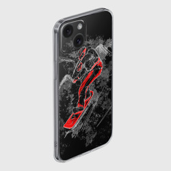 Чехол для iPhone 15 силиконовый с защитой камеры Сноубордист - фото 2