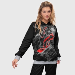 Женский костюм с толстовкой 3D Сноубордист - фото 2