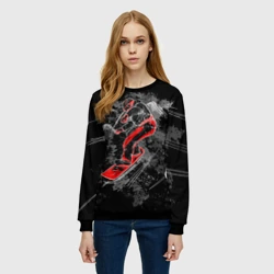 Женский свитшот 3D Сноубордист - фото 2