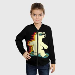 Детский бомбер 3D Мишка на борде - фото 2