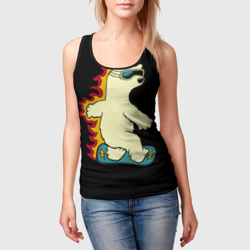 Женская майка 3D Мишка на борде - фото 2