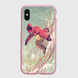 Чехол для iPhone XS Max матовый Сноуборд