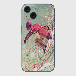 Чехол для iPhone 15 силиконовый с защитой камеры Сноуборд