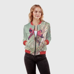 Женский бомбер 3D Сноуборд - фото 2