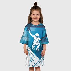 Детское платье 3D Горы и сноубордист - фото 2