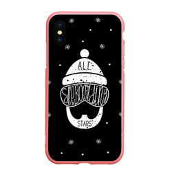 Чехол для iPhone XS Max матовый Бородатый сноубордист