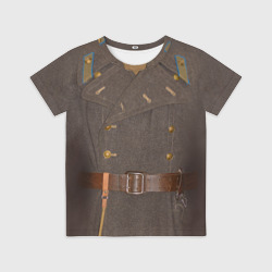 Детская футболка 3D Шинель советское пальто